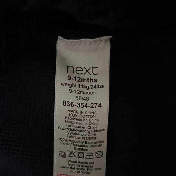 Next Direct Navy Kids Cable Knit Sweater - Picture 3 of 3